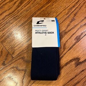 NWT Champro Multi-Sport Navy Athletic Sock Size L